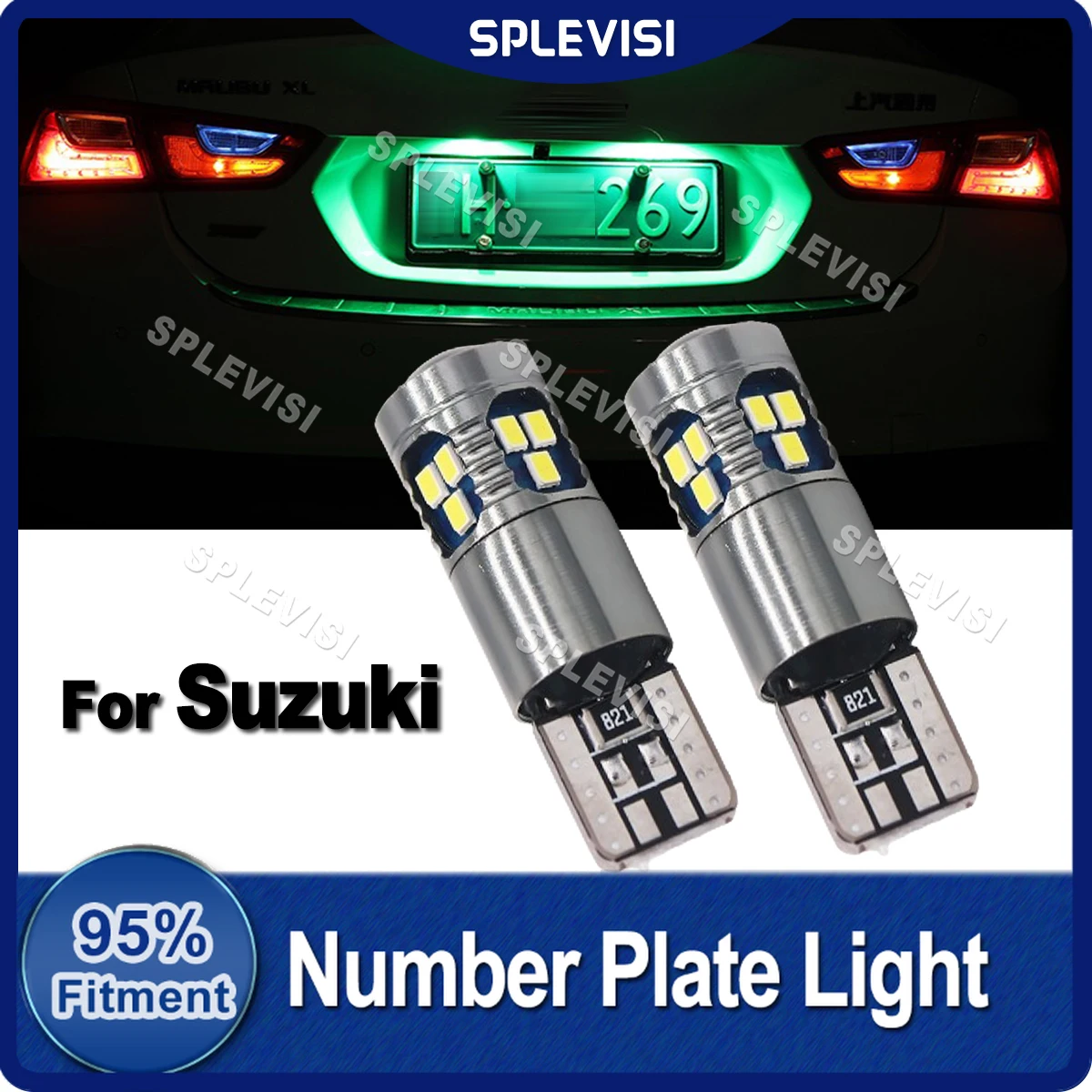 

2x High Brightness LED License Number Plate Light Bulbs For Suzuki SX4 Alto Jimny Grand Vitara Swift Ignis 1 2 3 Canbus Bulb