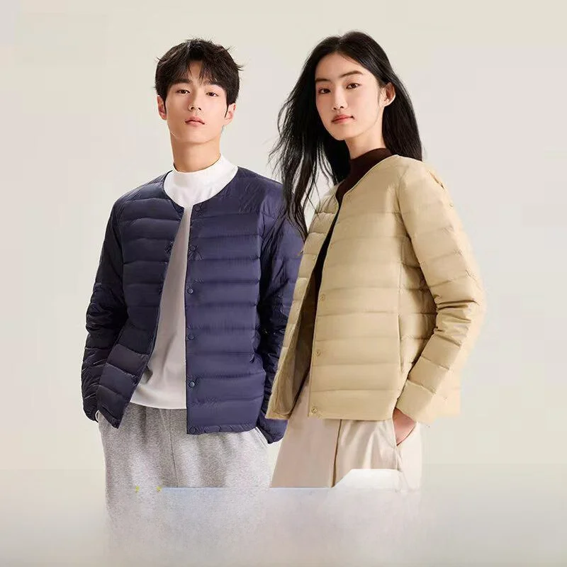 

Lightweight down Jaet SNOW FLNG 2026 Spring Collection Men's Women's Busin Casual ort Sle Pure Color Button Closure