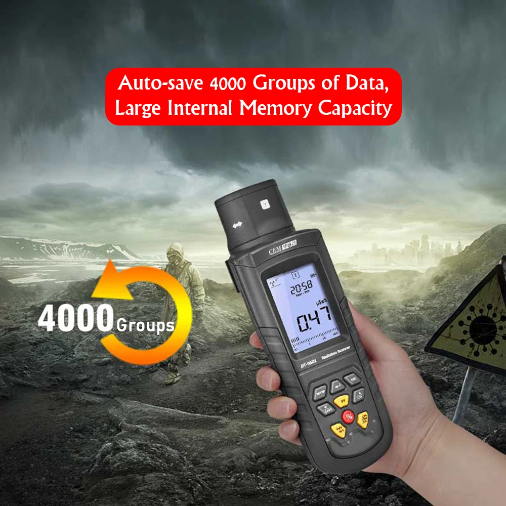 CEM DT-9501 المهنية كاشف الإشعاع النووي G.M Geiger عداد α β γ الأشعة السينية كشف جديد LCD مقياس الجرعات الإشعاعية الرقمية