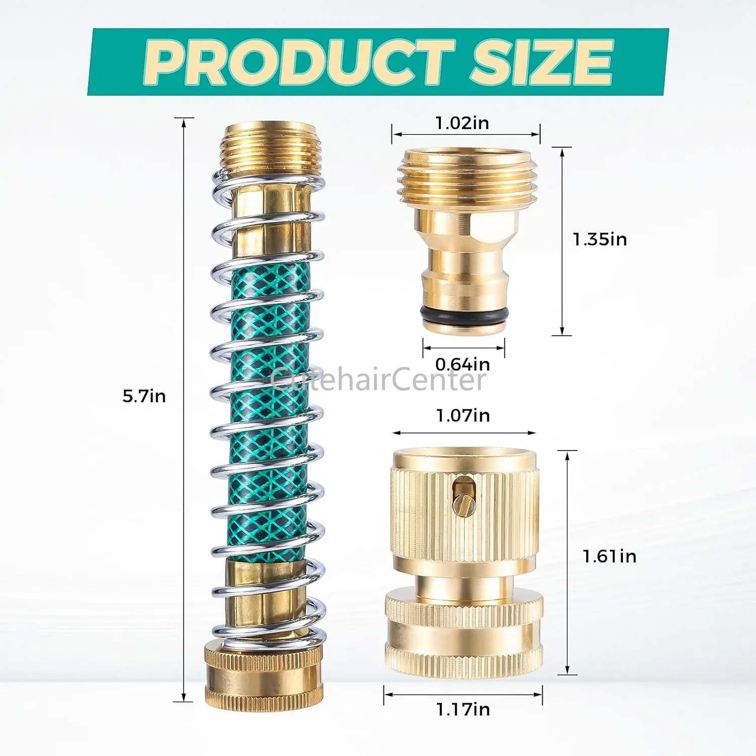 2pcs Brass Water Hose Protector 3/4