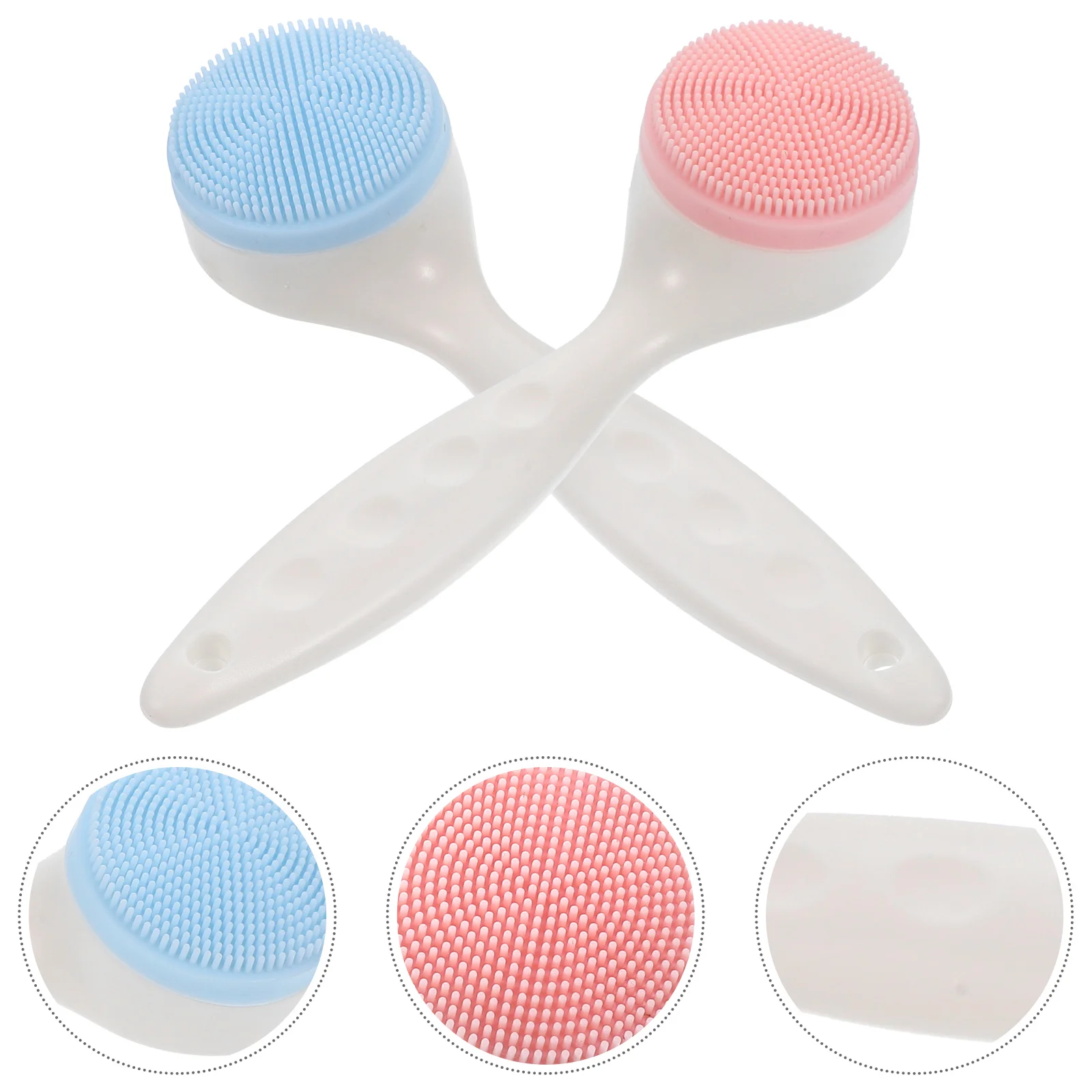 2 PCS Skin Manual Facial Cleansing Brushes Scrubber Silicone Cleaning Pad Face Massager Deep