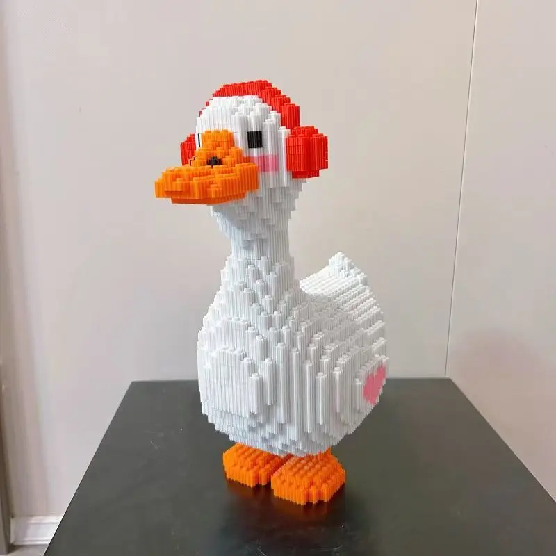 

Cute Music Pet Duck Building Blocks Bulk Particle Splicing Children's Puzzle Toy 3D Stereoscopic Handmade Ornament Gift