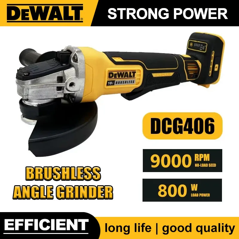 

Dewalt DCG406 125MM Brushless Angle Grinder 9000RPM Cordless Cutting Machine Impact Polisher Machine 20V Rechargeable Power Tool