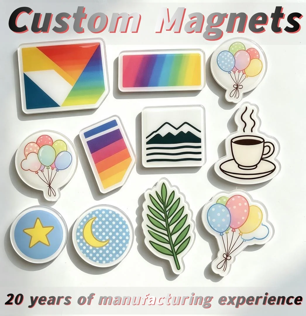 Custom Acrylic Fridge Magnets Personalized Clear Refrigerator Magnet Custom Design Home Decoration Souvenir Gift No MOQ