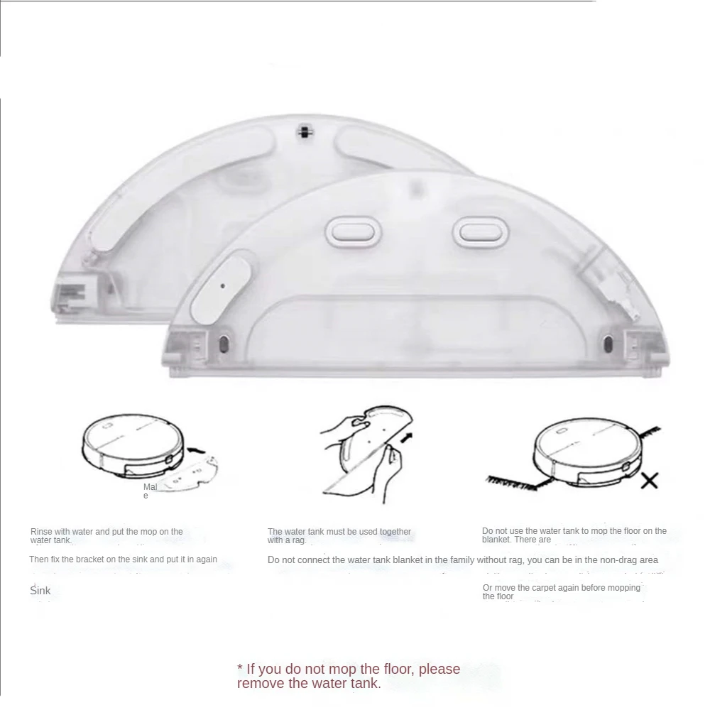 Accessoires d'aspirateur robot d'origine Xiaomi MIJIA 2C STYTJ03ZHM, livres, gril, vadrouille, eau précieuse