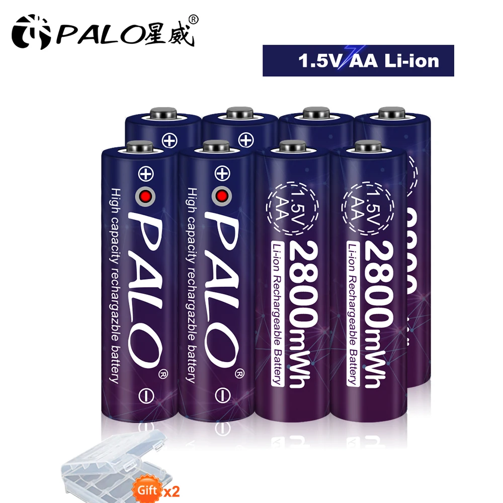 

1.5V AA Rechargeable Battery 2800mWh Rechargeable Battery AA 1.5V Lithium Li-ion Rechargeable battery AA 1.5V for Toys 1.5V AA