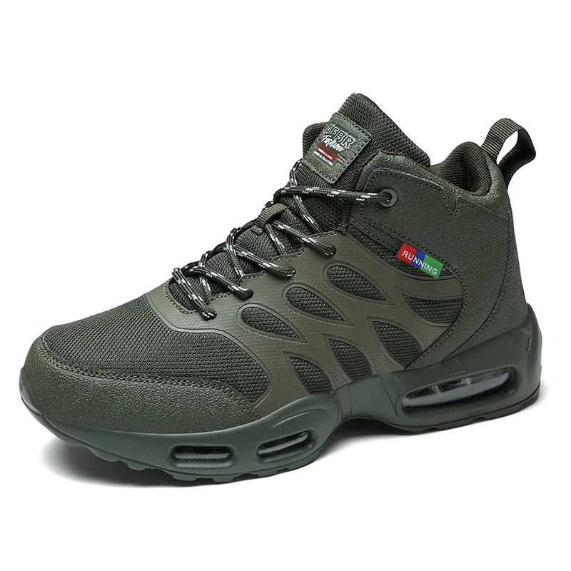 

Sports and leisure shoes, men's shoes, marathon oversized air cushioned shoes, fly woven all season rubber, wear-resistant, anti