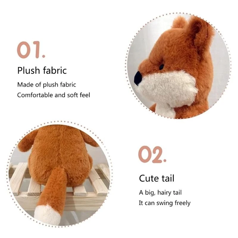 

Upgraded Plush Doll Children Stuffed Toy Animal Plush Toy Pillows Perfect Present for Children Adults Lightweight 15UB