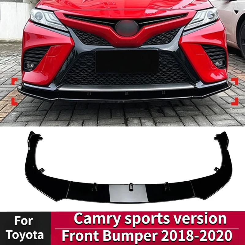 For Toyota Camry 8th generation sports version 2018-2020 car Lower Front Bumper Spoiler Lip Splitter Lip Diffuser Auto Parts