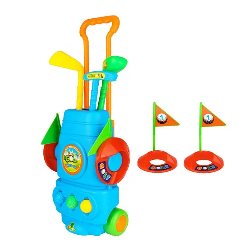 

Kids Golf Clubs Toy Set Toddler Golf Club Cart Young Golfer Sports Kit For Promotion Of Kids Physical And Mental Development