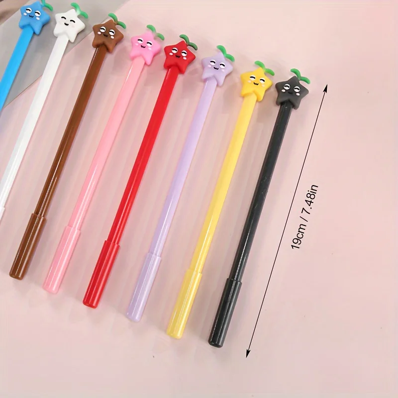 10/50/100 قطعة أقلام حبر جاف لطيفة أقلام جل للكتابة السلسة مع قبعات كرتونية إبداعية لمستلزمات مكتبية ودراسة #5