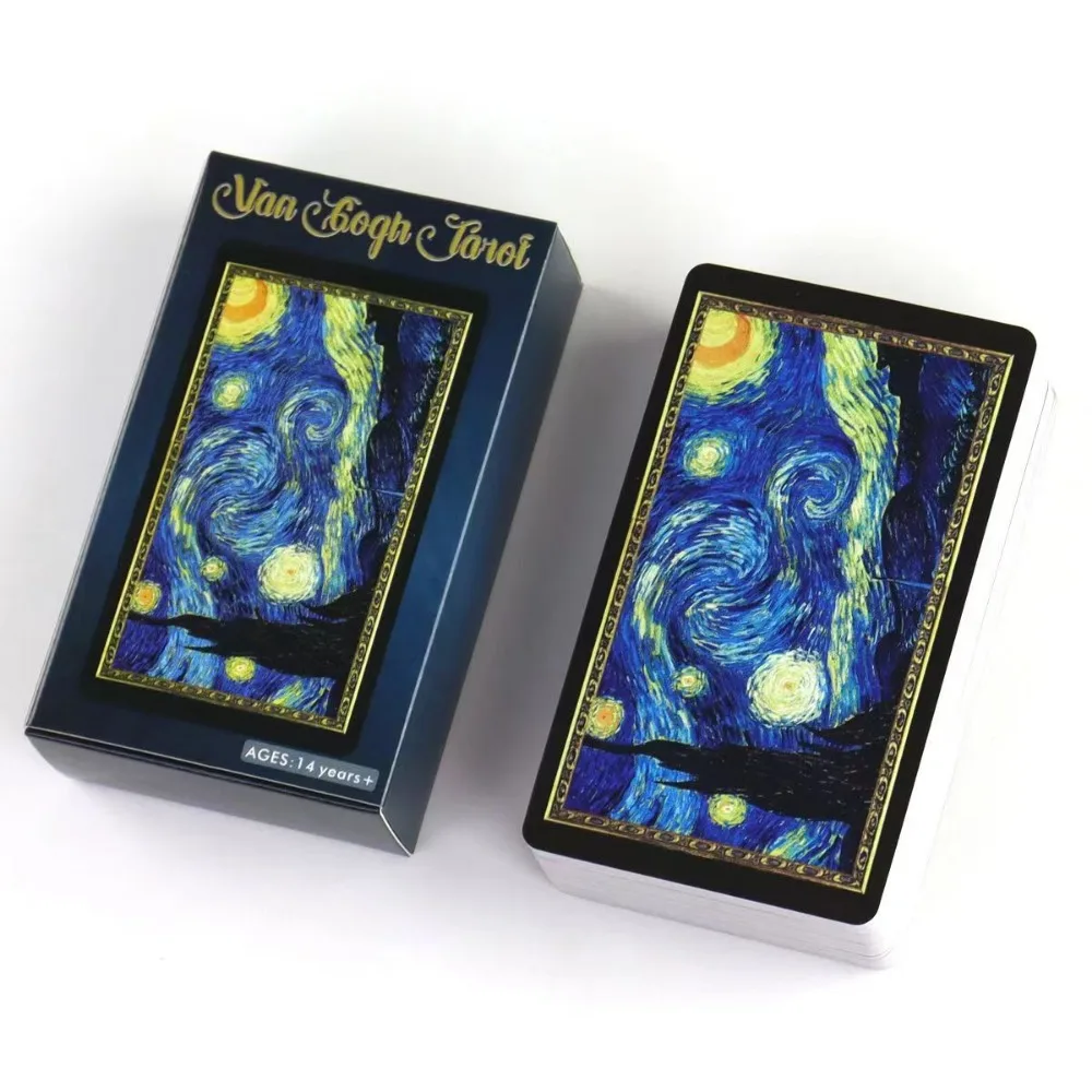 Van gogh tarot conjunto de 78 cartas de tarô, 10, 3x6cm, oráculo, ilustração, adivinhação, sabedoria