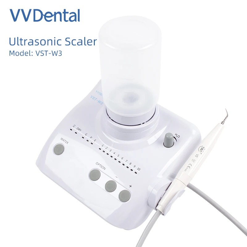 VVDental VST-W3 Ultrasonic Scaler Dentistry Oral Remove Calculus Dental Stains Professional Scaling Machin with Handpiece 5 Tips