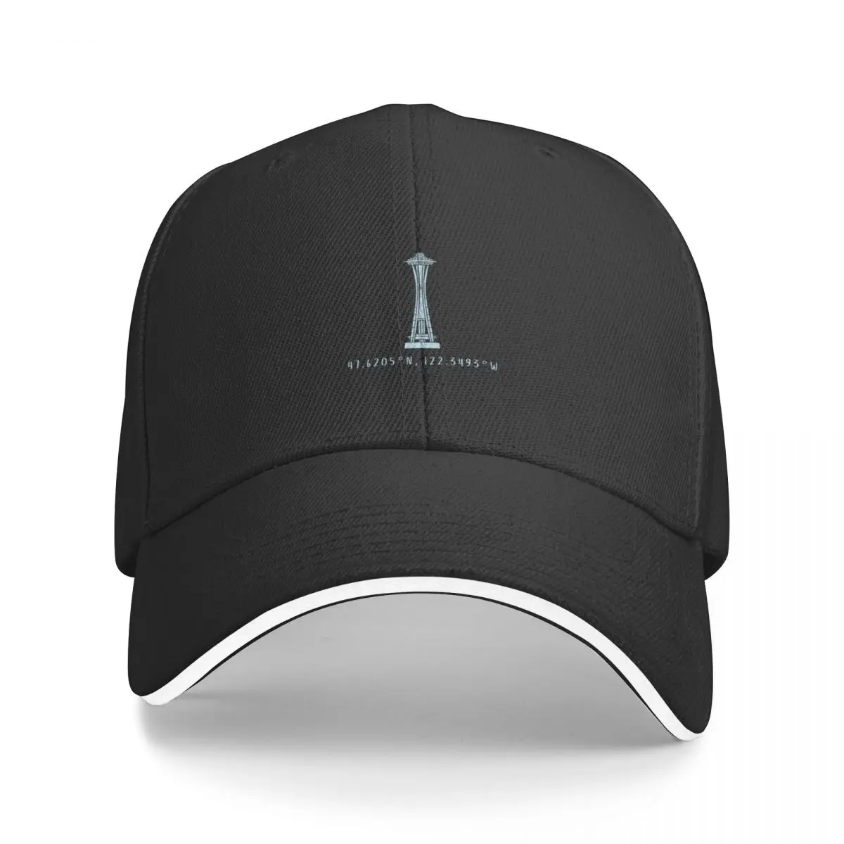 Space needle coordinates Baseball Cap Bobble Hat Golf custom Hat Boy Child Women's