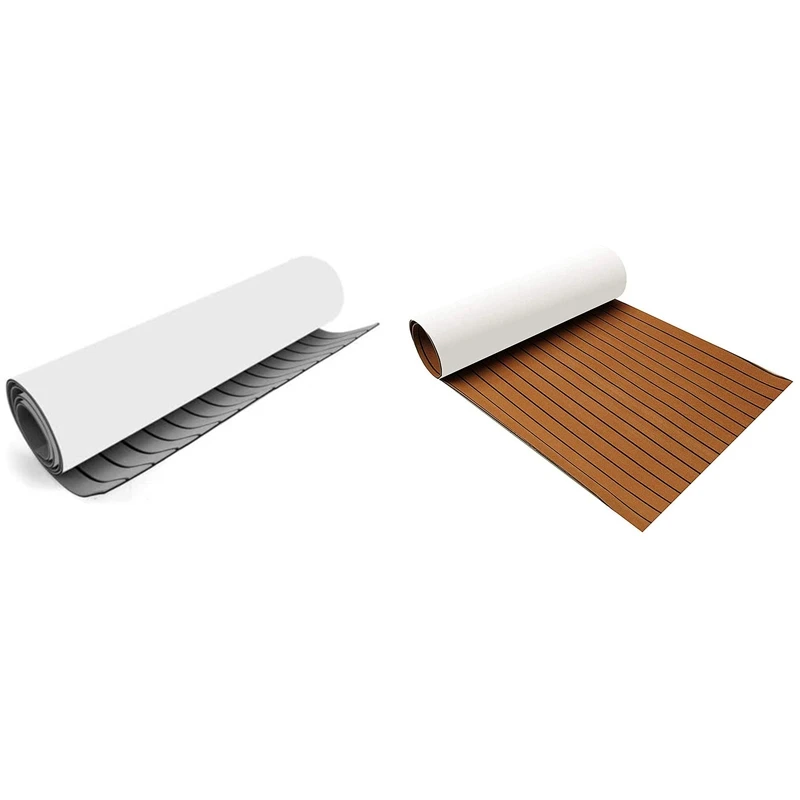 2400X450mm EVA Foam Marine Flooring Boat Decking Self Adhesive Imitation Teak Sheet Marine Floor Yacht Accessories