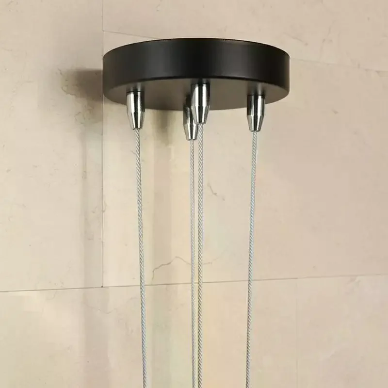 Ceiling Rose With Steel Wire Lamp Base Ceiling Canopy Steel Cable Wire Wire Rope Chandelier Retrofit Load-bearing Fittings