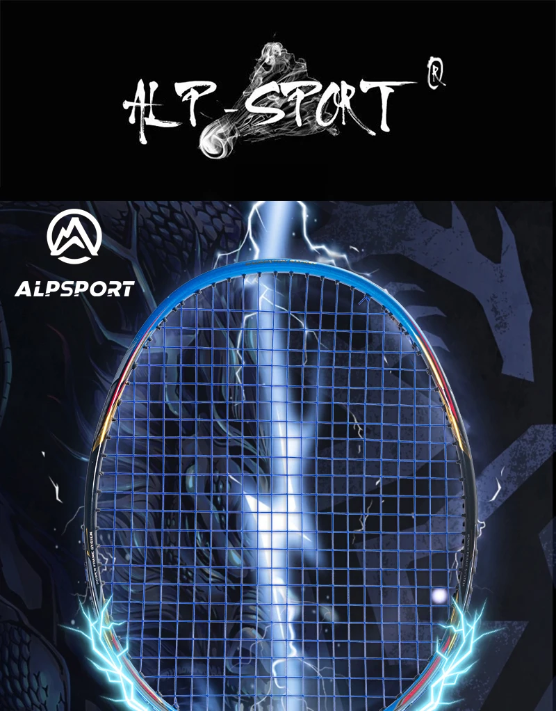 ALPSPORT AIR 10U Ultraleicht 52g T800 Badminton-Schläger Schneller Rebound Importiert Maximal 28lbs 100% Pro Kohlefaser + Titanium Schläger Für mittlere bis fortgeschrittene Spieler – Detail 5