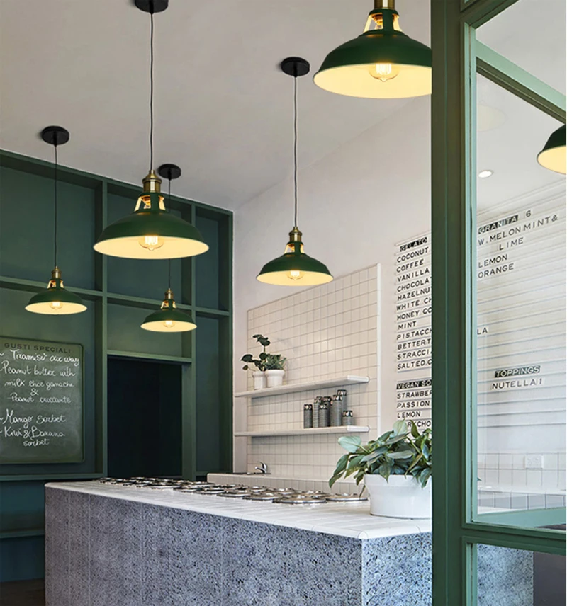 Industrial Colorful Pendant Light Loft Suspension Luminaire Restaurant Kitchen Hanging Light Chandelier Ceiling Lamp Decorative image 5