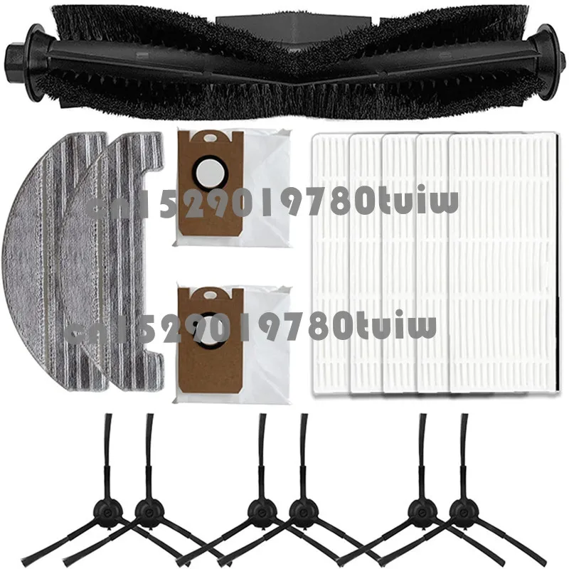 เครื่องดูดฝุ่นหลัก Roller แปรงด้านข้าง Hepa กรองฝุ่น Mop ผ้า Rag สำหรับ Ultenic T10เครื่องดูดฝุ่น Replacecment ชุด