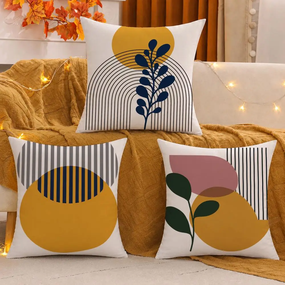 Nordic Abstract Decor Gift Cushion Cover Pillow Case plush Double-sided Print Square Covers Sofa Home Cushion