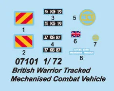 Trumpeter 07101 1/72 Scale British Warrior Tracked Mechanized Combat Vehicle Assembly Plastic Military Toy Model Building Kit