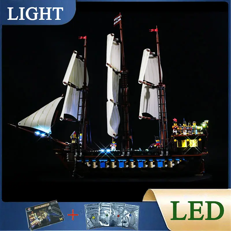 RC DIY LED Light Kit For LEGO 10201 Pirates of the Battleship Building Block Set（Only LED Light,Without Blocks Model）