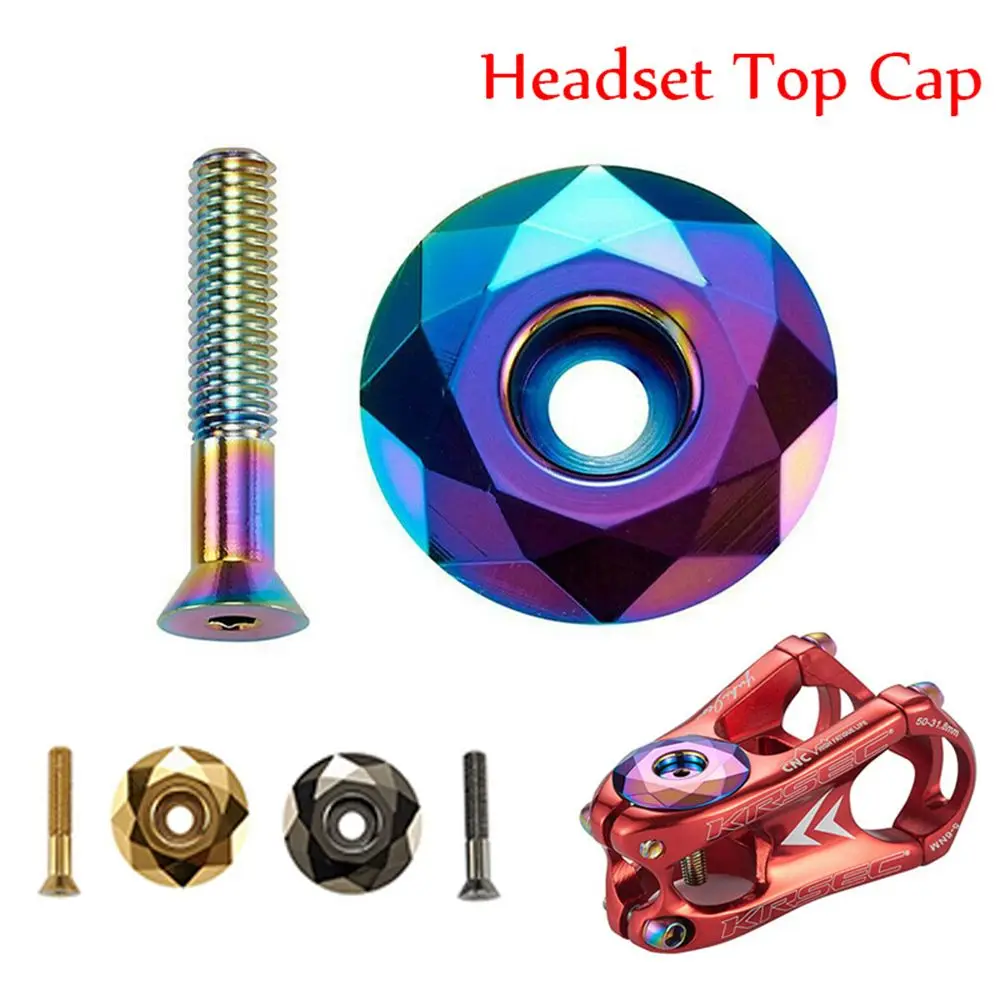 Screws Cycling Accessories Aluminum Alloy Road Bike Bike Stem Cap Bicycle Bowl Cover Bicycle Headset Fork Top Cap