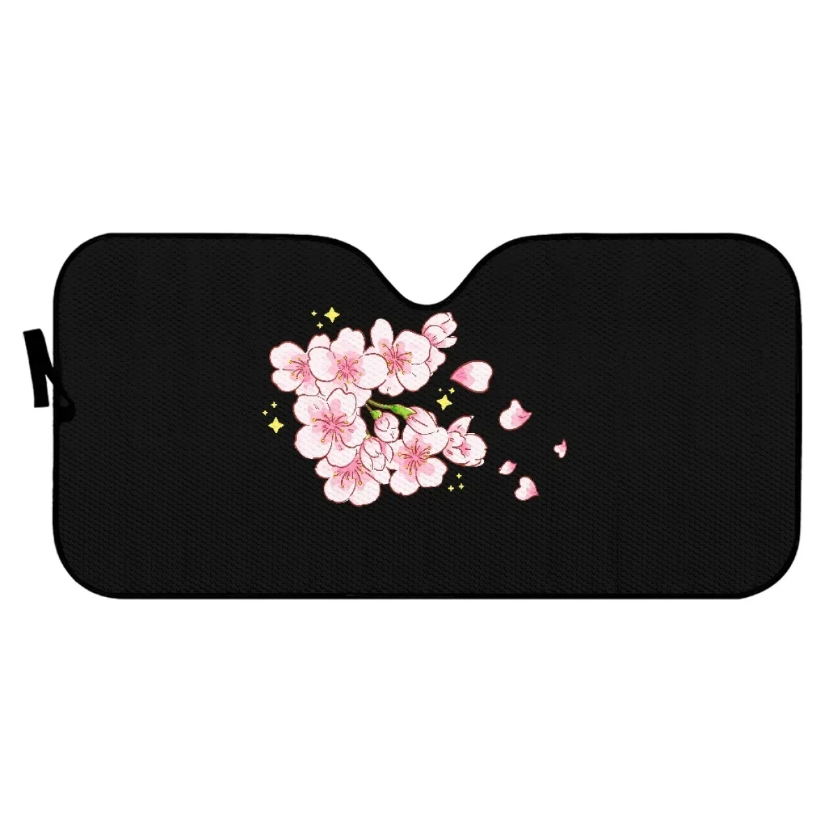 سيارة الشمس قناع الوردي زهر الكرز الطباعة Sunsha سيدان دائم اكسسوارات السيارات الداخلية عاكس الحرارة الزجاج الأمامي يغطي #2