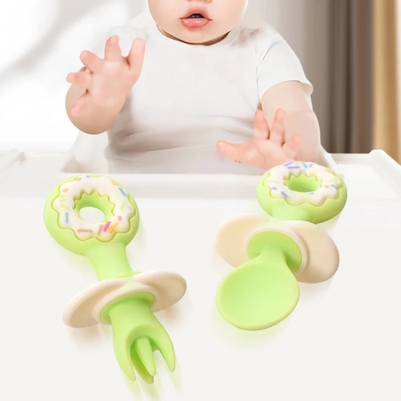 J15U ملاعق أطفال وشوكة وأدوات تغذية أولية ومستلزمات فطام الأطفال