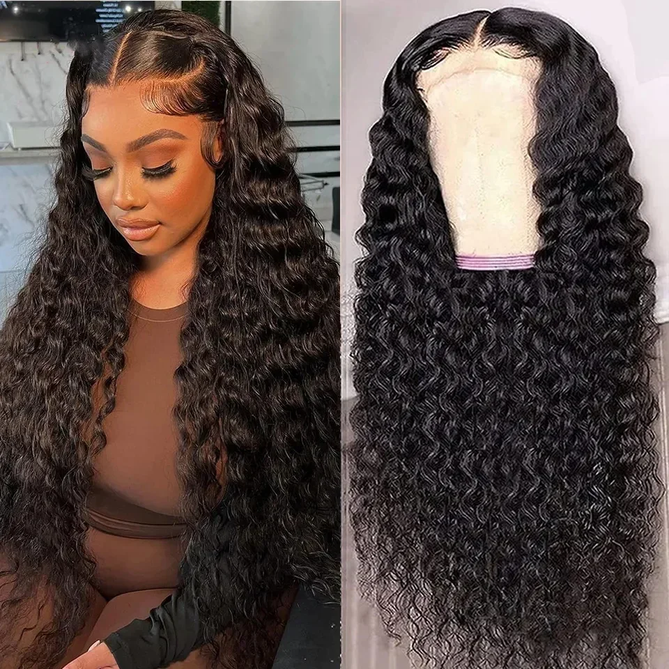 4X4 Lace Closure Kinky Curly Wig 13X4 Jerry Curly Lace Front Wig Natural Color Brazilian Human Hair Wig For Black Women On Sale