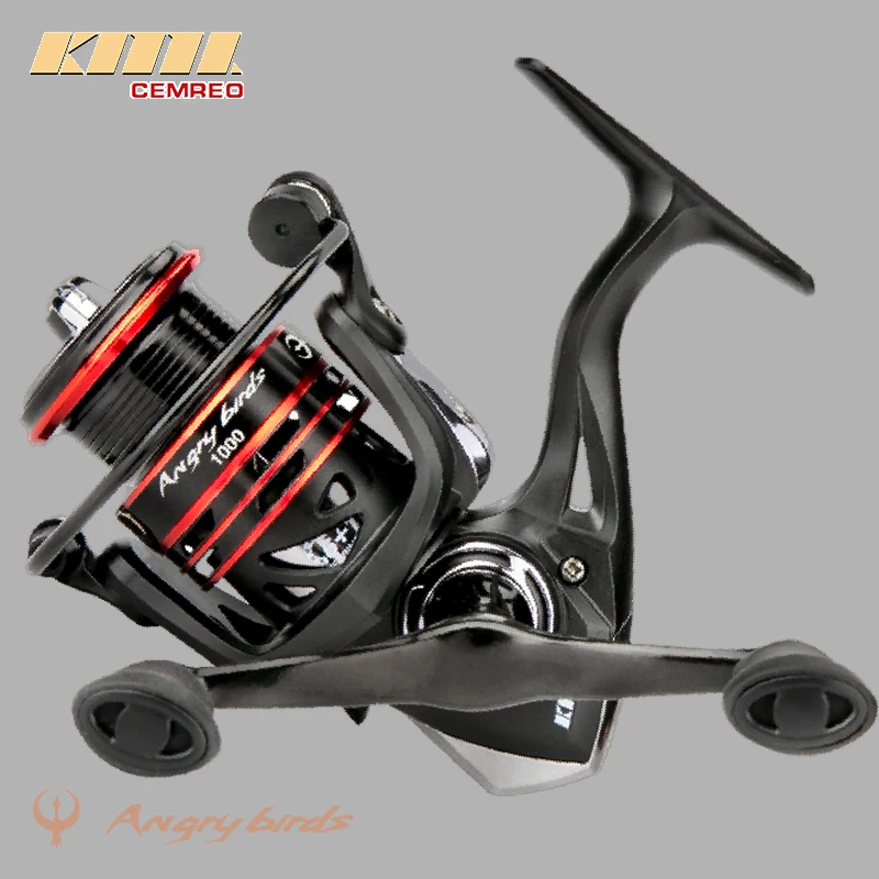 

CEMREO New Design Dual Handles Shallow Spool Spinning Reel 1000 Series Reel Max Drag 3KG Gear Ratio 5.2:1 ANGRY BIRDS