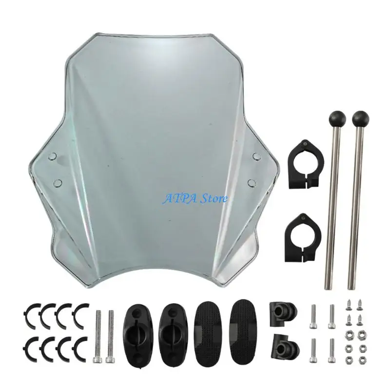 

U13C Motorbike Replacement Windscreen Heavy Duty Metal Frame Wind Deflector Optimized Airflows Sleek Profile Easy Installation