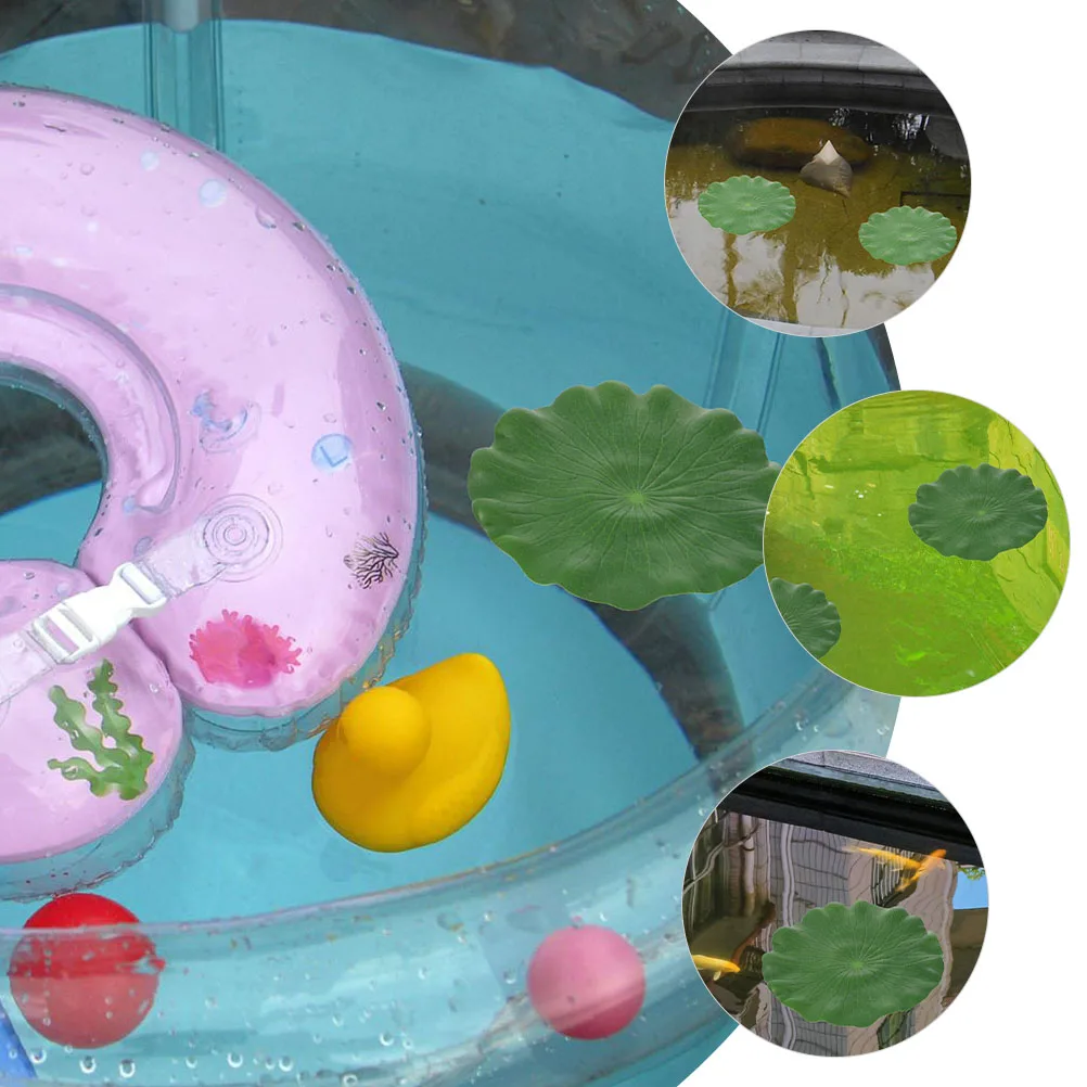 

Lily Pad Float Simulated Lotus Leaf Artificial Water Pads Fish Tank Pond Decorations Green