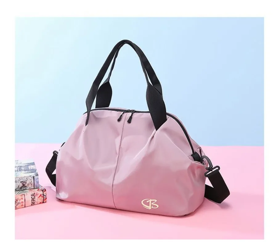 Fotografia 3: Bolsa de treinamento de ioga com separação seca e úmida para exercícios e fitness - versão coreana - Bolsa de viagem leve e compacta para viagens curtas