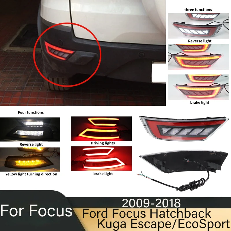 

Противотуманные фары заднего хода для Ford Focus Hatchback 2009-2013 Kuga Escape/EcoSport 2013-2018, задний бампер, крыло, детали указателя поворота