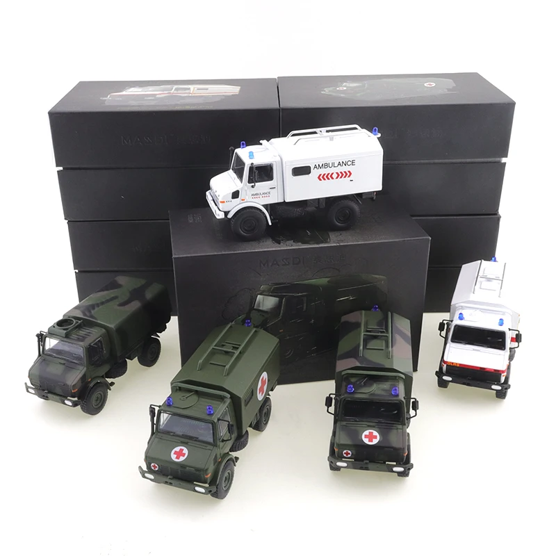 

Massdi Alloy Car Model 1:64 Truck, RV, Ambulance, Tiger Armored Vehicle Simulation Small-scale Car Model Ornament
