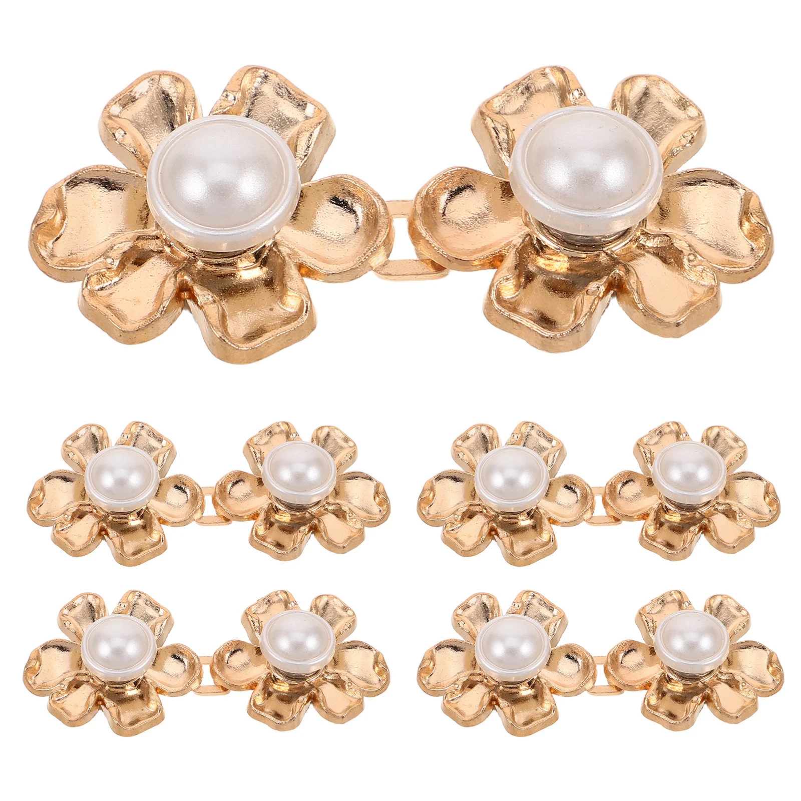 5 pares calças apertador de cintura flor botão ajustável jeans cintura clipe sem costura ajustador de cintura apertando calças soltas fixador