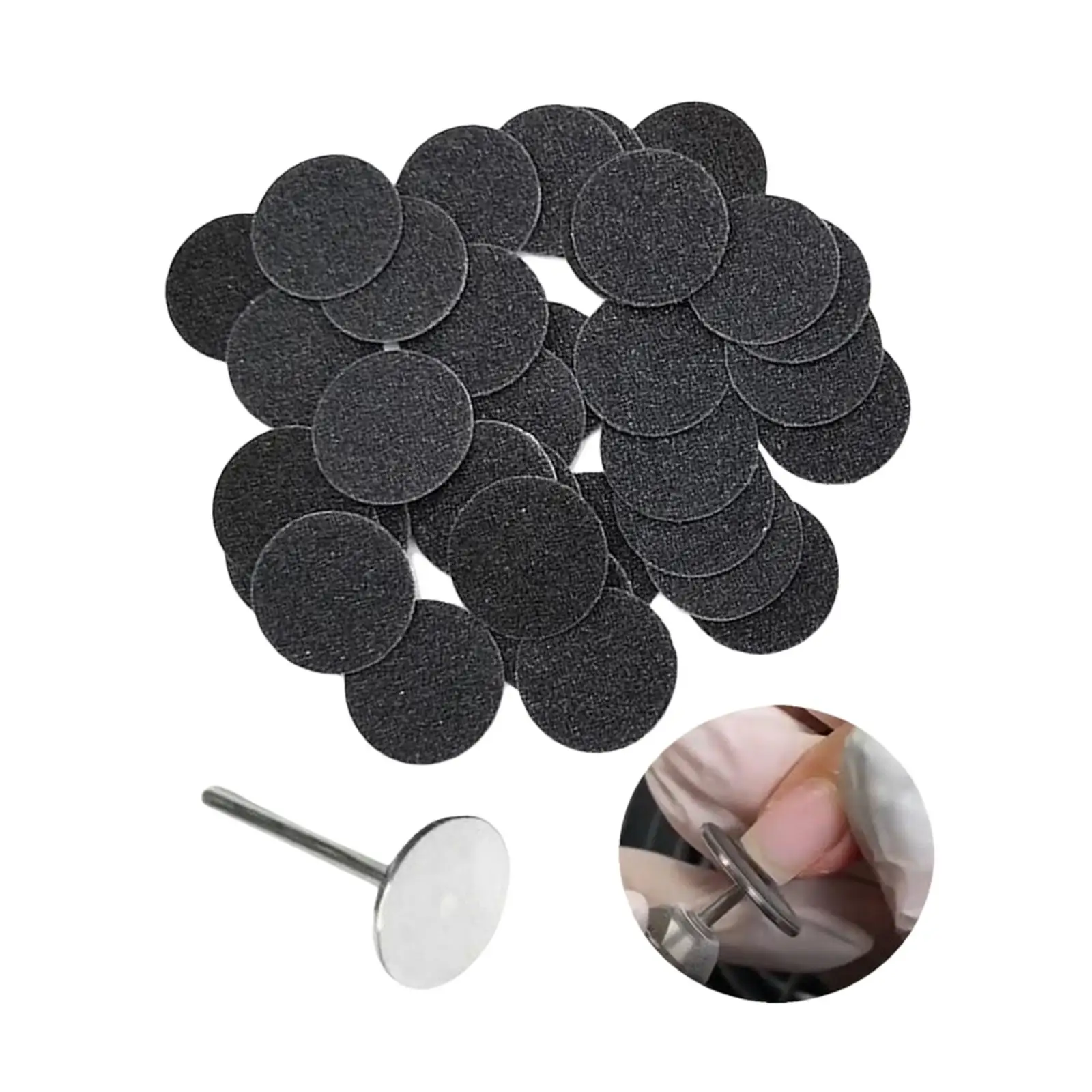 交換可能なサンディングペーパー 25mm 150グリット 電動角質除去器およびランプなしのネイルポリッシュ用交換パッド