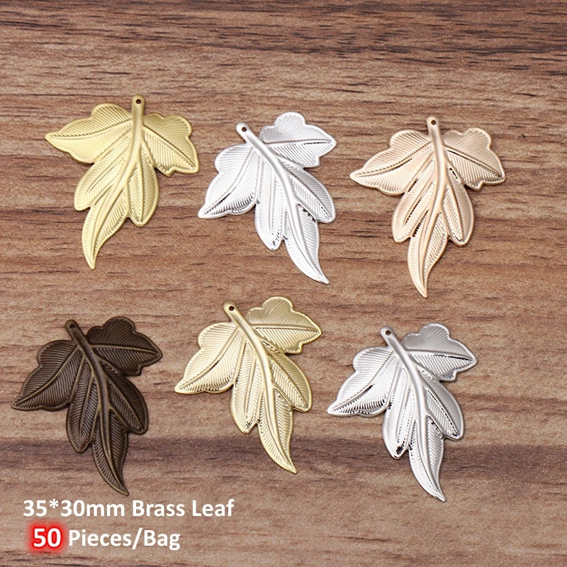 BoYuTe Metal Brass Material Leaf Plate Findings DIY Jewelry Making Accessories Supplies