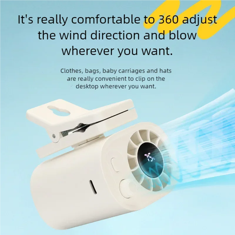 Xiaomi Youpin Clip Fan USB Rechargeable Wearable Powerful Personal Cool Waist Clip Fan Strong Wind High Speed Desktop Fan Home