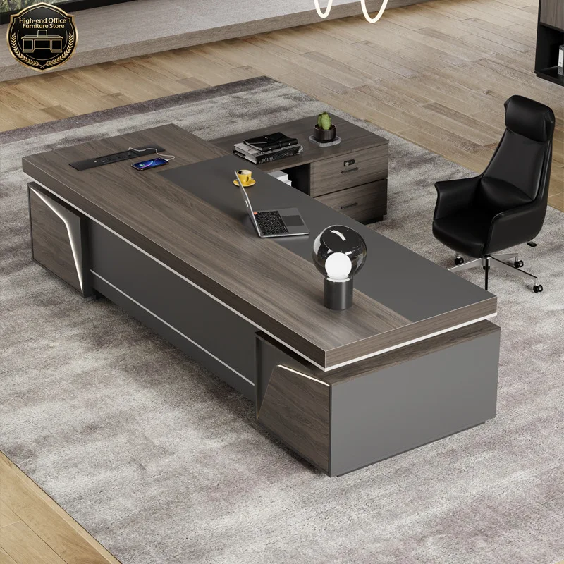 

Премиум-стол руководителя, современный офисный стол для президента, комплект стол+стул, полный набор мебели, роскошный комплект для руководителя.