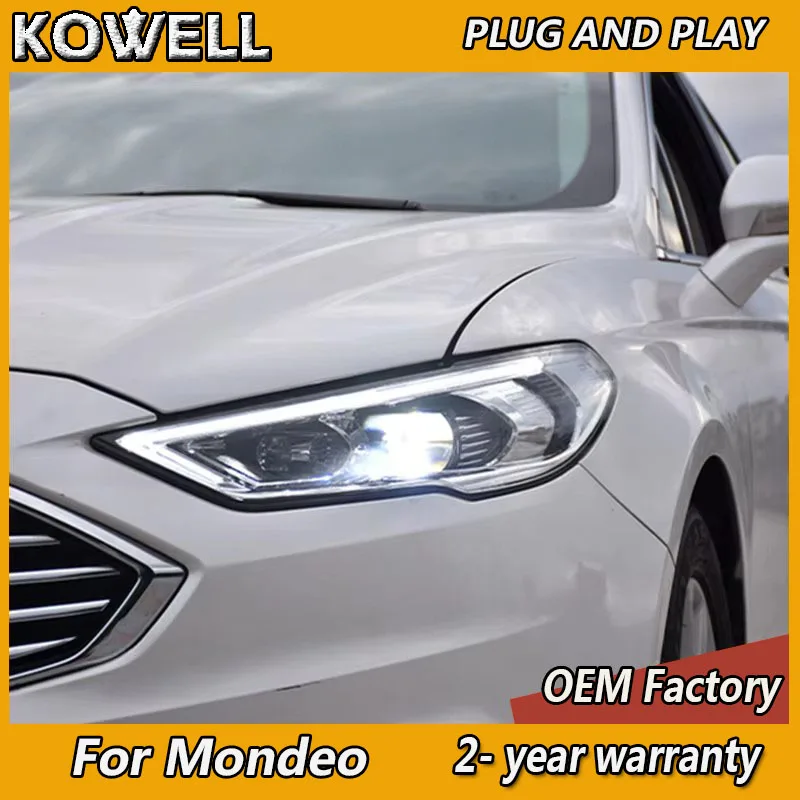 

Стайлинг автомобиля для фар Ford Mondeo 2017-2021 Ford Fusion, фары DRL, указатель поворота, ближний свет, линза проектора
