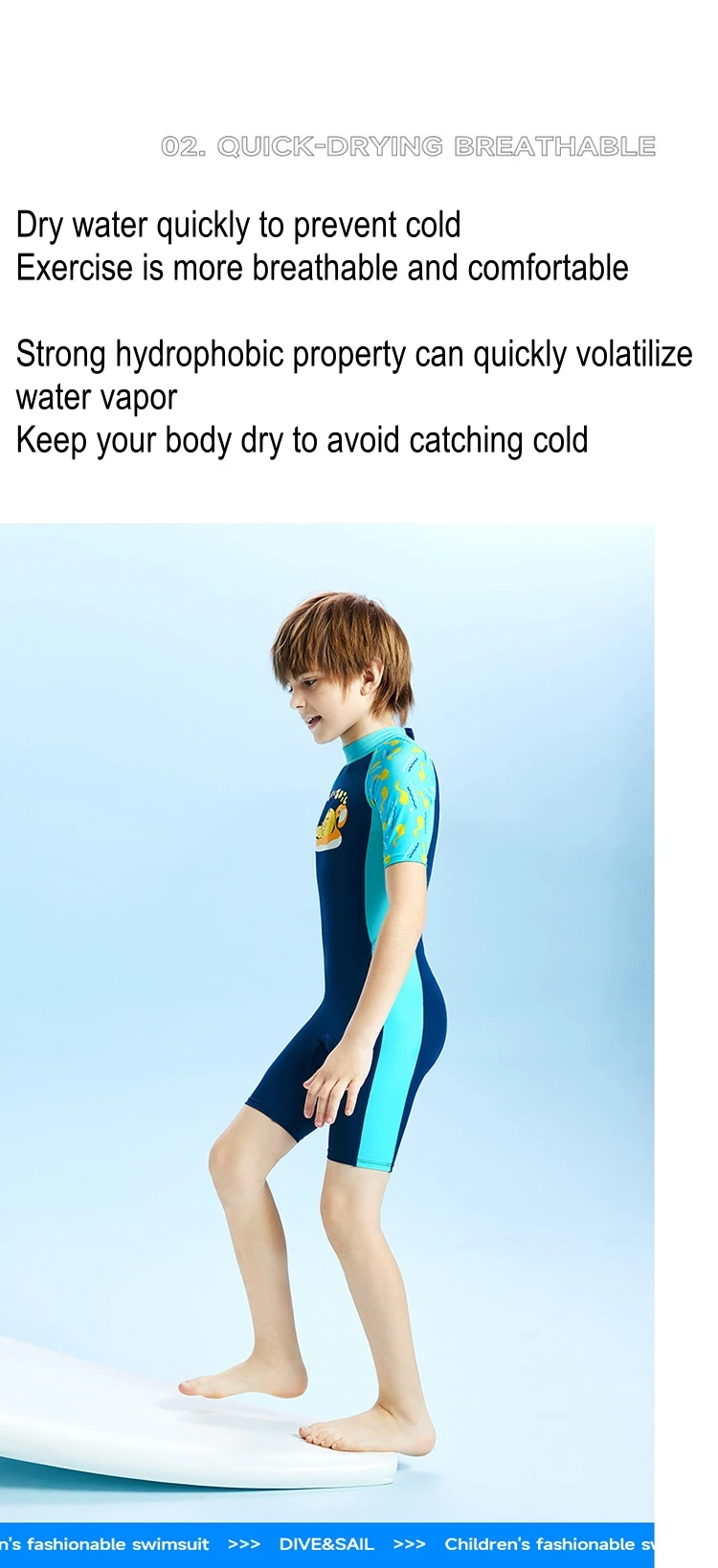 Kinder Kurzarm Wasserdicht Surfen Strand Schnelltrocknende Badebekleidung UPF50+UV-Schutz Einteiliger Sportschutz Schwimmen Rash Guard