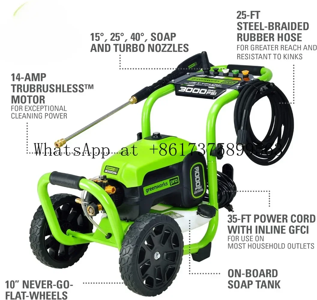 3000 PSI 1.1 GPM TruBrushless  Pressure Washer PWMA Certified Delivers Up To 50% More Flow Reaching Higher Areas