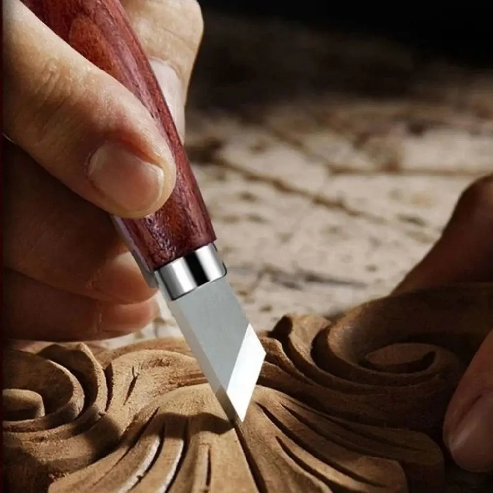 4 قطعة طقم أدوات نحت الخشب إزميل النجارة القاطع أداة اليد مجموعة الخشب نحت سكين DIY تقشير نحت الخشب