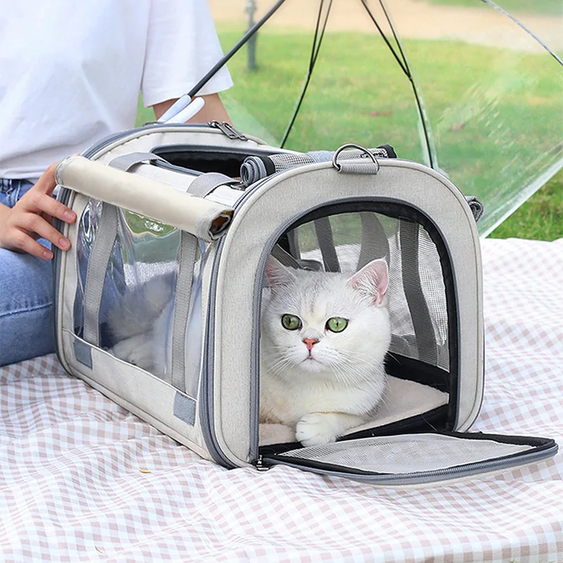 Hot Sell Small Dog Cat Shoulder Bag Solid Pattern Oxford Cloth Pet Carrier Airline Approved Backpack