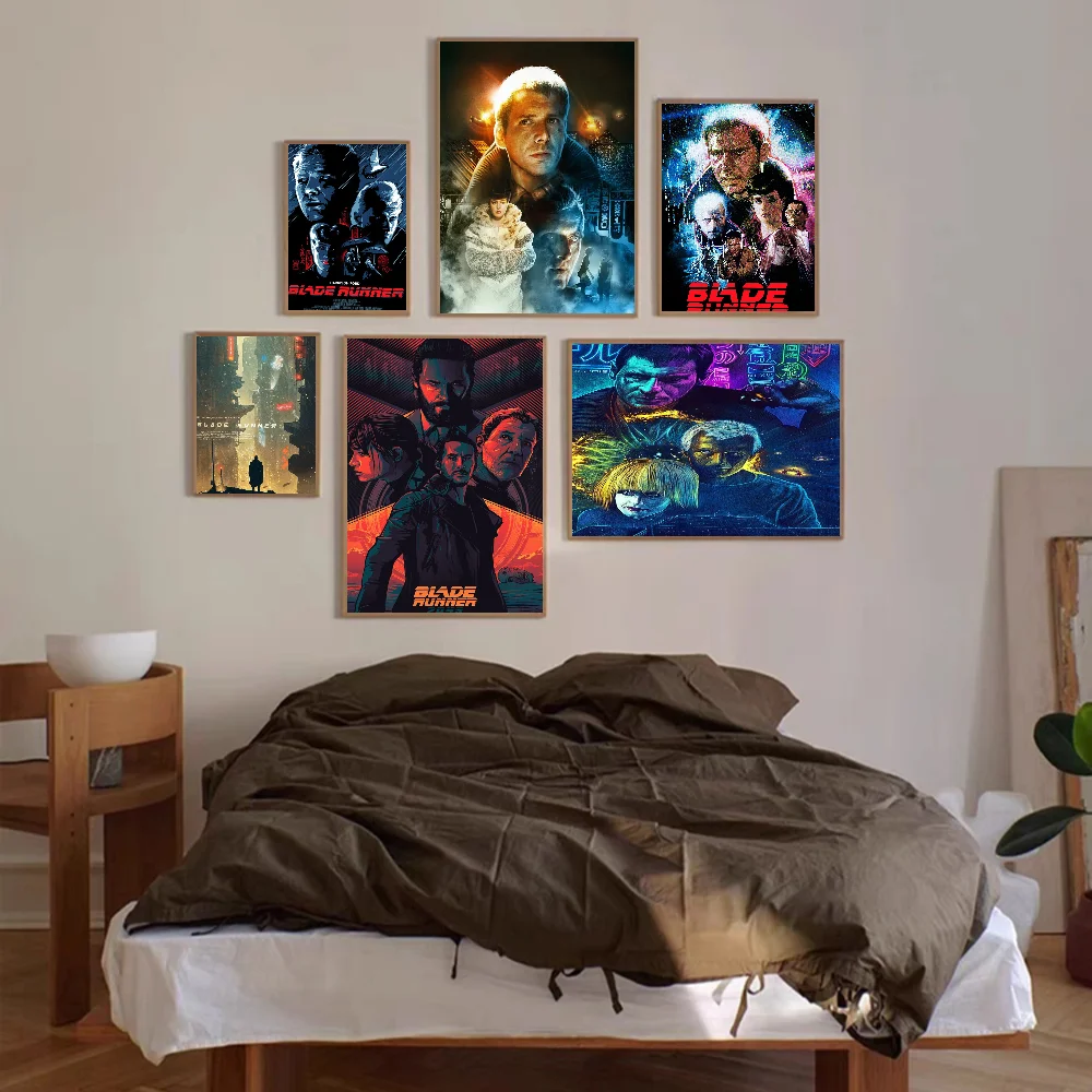 Retro Movie Blade Runner Classic Sci-fi Film Anime Posters Sticky Whitepaper Prints Posters Artwork Kawaii Room Decor view 2