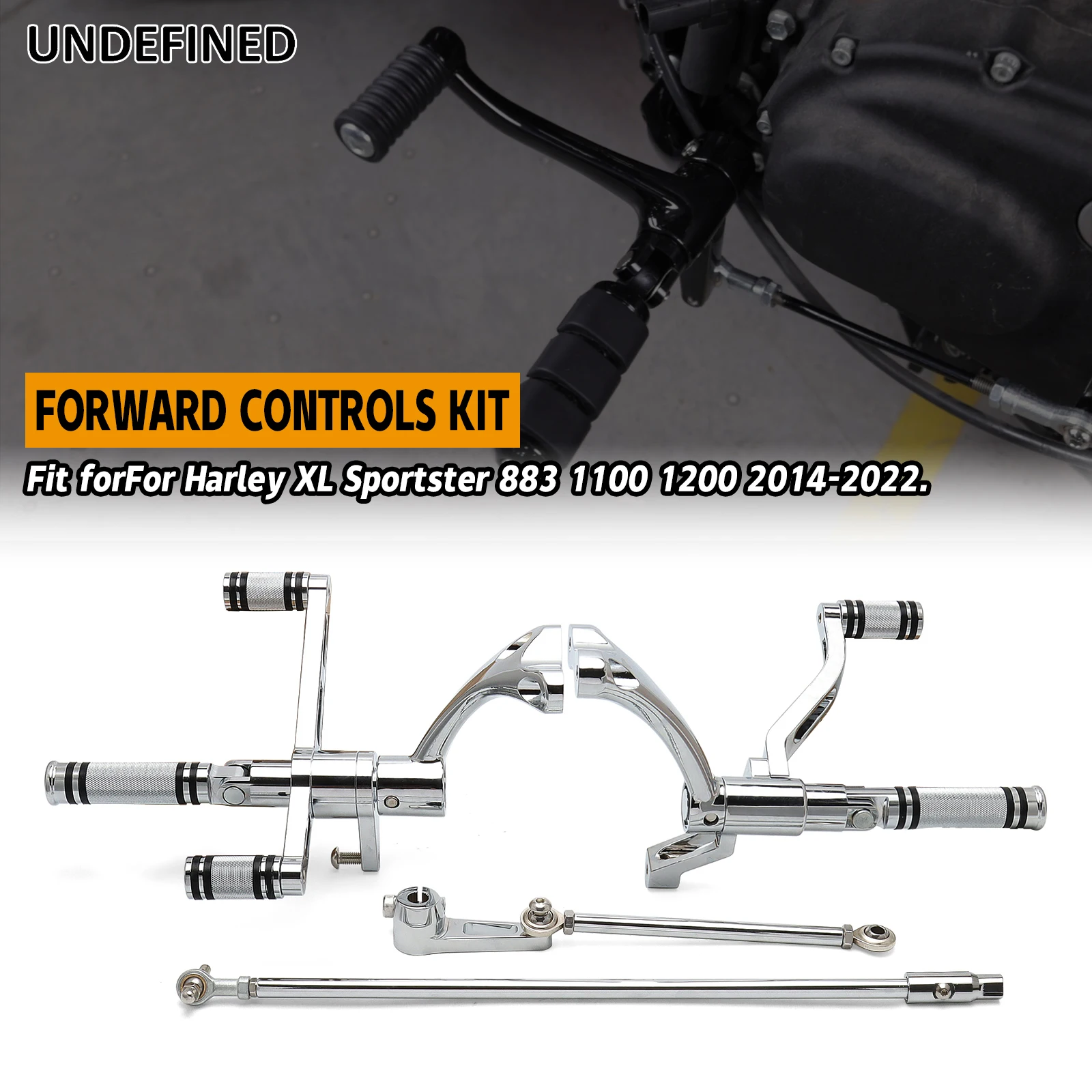 Motorcycle Floorboards Foot Pegs Pedals Front Footrest Assembly Fit For Harley Sportster XL 883 1100 1200 2004-2013 2014-2022