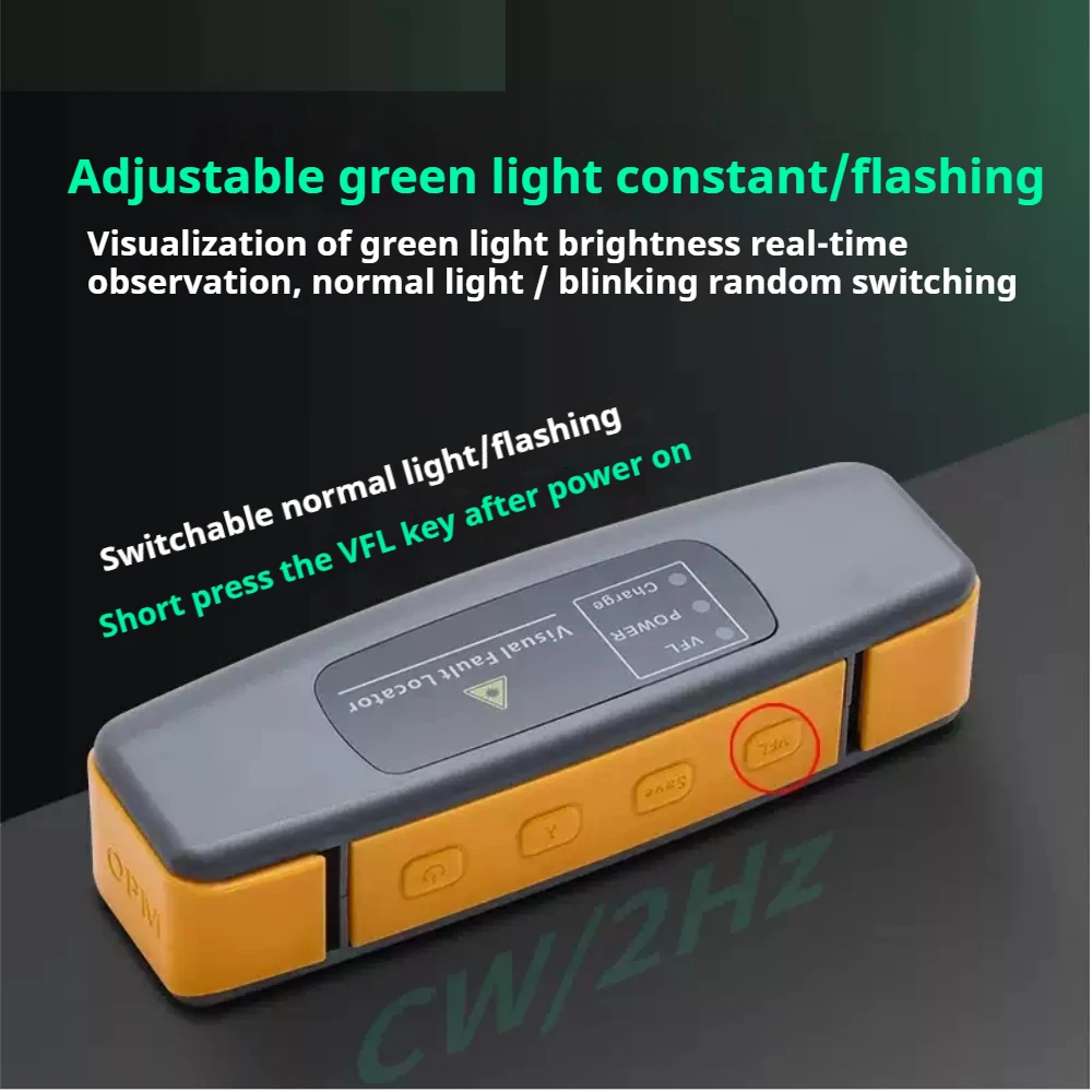 10 mW VFL Visual Fault Locator Rechargeable Fiber Optic Green Laser Pen FTTH Fiber Optic Cable Test Green Light Pen