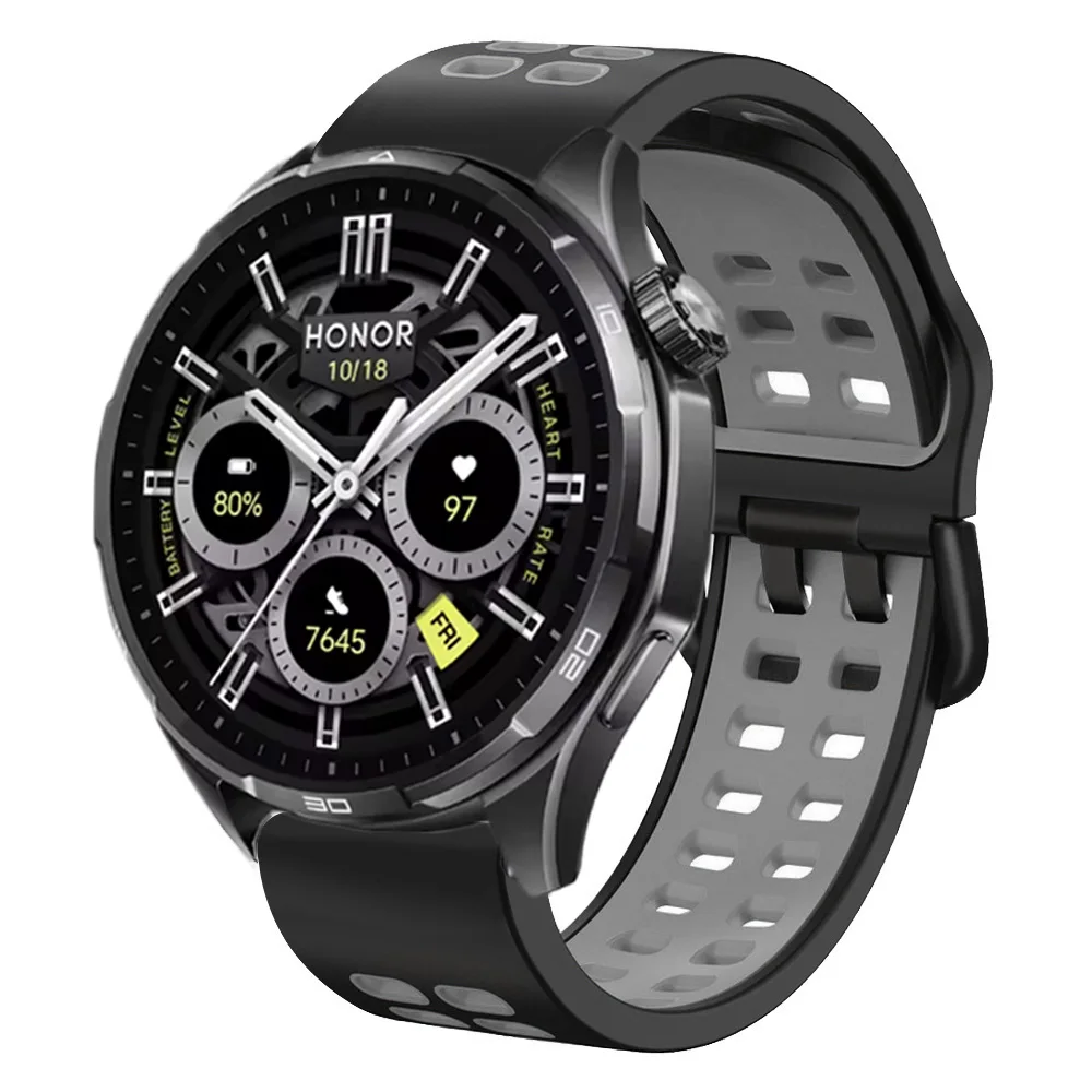 Silicone Bracelet 22mm For Honor Watch 6Plus strap For HONOR Watch 5Ultra GS 3/GSPro/MagicWatch 2 46mm For Honor Watch 6 band
